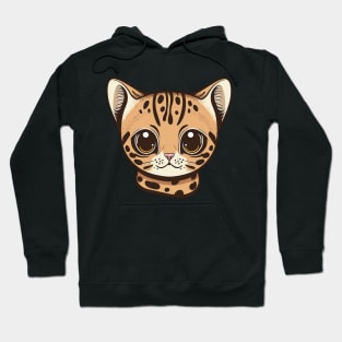 Adorable Bengal Cat Face Hoodie